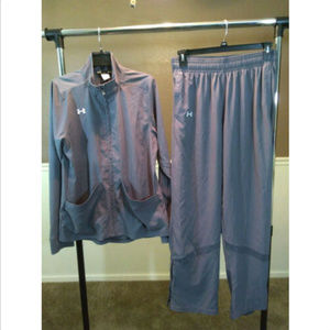 Under Armour  M gray track running athletic suit